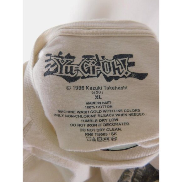 Yu-Gi-Oh Shirt Mens XL White Blue Eyes Dragon Anime Graphic Tee T-Shirt S20 - Picture 9 of 9